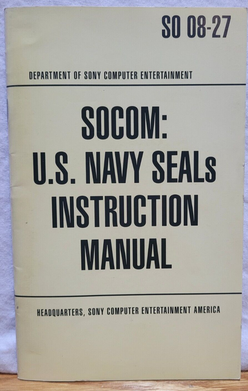 Socom U.S. Navy Seals Playstation 2 Instruction Manual Only